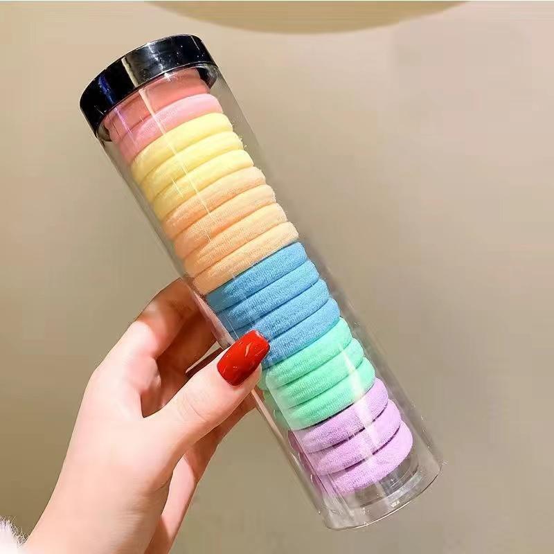 Gomas de mujer gruesas, alta elasticidad, duraderas, cuerdas negras para adulto, cubierta de cuero, tocado