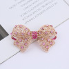 Hair accessory, retro hairgrip with bow, hairpins, Korean style, wholesale