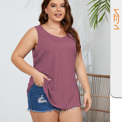 Amazon Plus Size Women's Breathable Stretch Exercise Tank Top with Sexy Bodice Running Top for Women