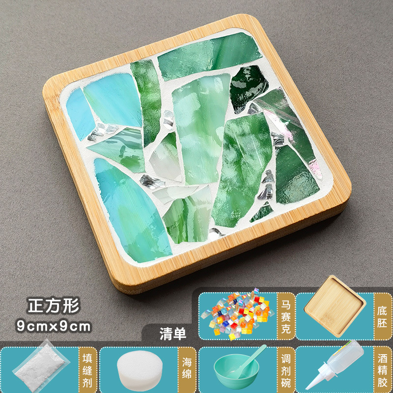 Regalo posavasos de mosaico hecho a mano bricolaje estudiante paquete de material hecho a sí mismo actividades de jardín de infantes Día de la madre mercado nocturno estilo caliente