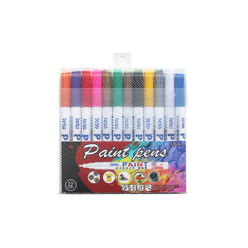 Colorful small paint pen waterproof non-fading oily marker pen rust pen graffiti painting tire glass touch-up pen
