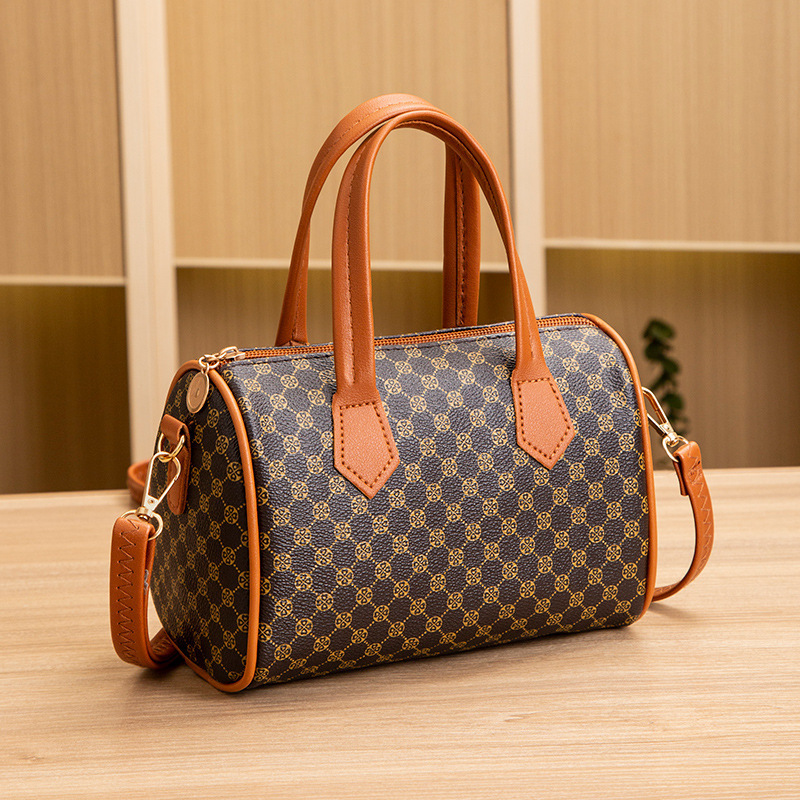Bolso de mujer 2023 nueva moda casual impresión bolso de mujer Boston bolso de almohada bolso bordado de diamante