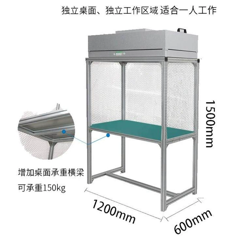 100-уровневый верстак для очистки фуфу, верстак с алюминиевым профилем, 100-уровневый верстак с слоем потока, чистый рабочий стол