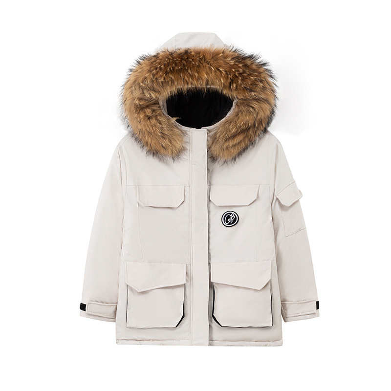 Gran cuello de cabello encapuchado Pike algodón mujer 2025 invierno nuevo medio largo grueso chaqueta de asalto chaqueta de algodón chaqueta de trabajo image 5