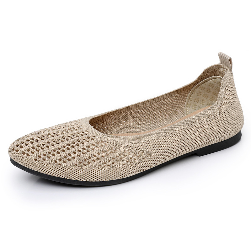 Zapatos casuales para mujer, zapatos de mujer para dropshipping transfronterizo, zapatos de malla poco profundos y versátiles, zapatos planos de punta, zapatos de moda modernos.