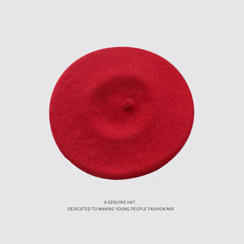 77g Weight Beret Hat Hats Type Daily Occasion Solid Color Pattern Winter Season Women'S Gender Sewing Design Simple Style Style Eaveless Rim Women'S Simple Style Solid Color Sewing Eaveless Beret Hat 13