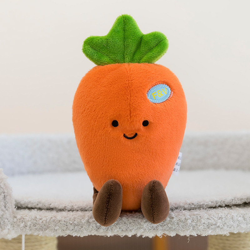 かわいい果物と野菜のぬいぐるみニンジンナスキャッチャーマシン人形人形スーパーベジタブルストア人形ペンダント|undefined