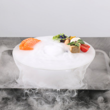 酒店刺身飞碟盘创意干冰意境菜分子料理美食个性帽盘玻璃餐具批发
