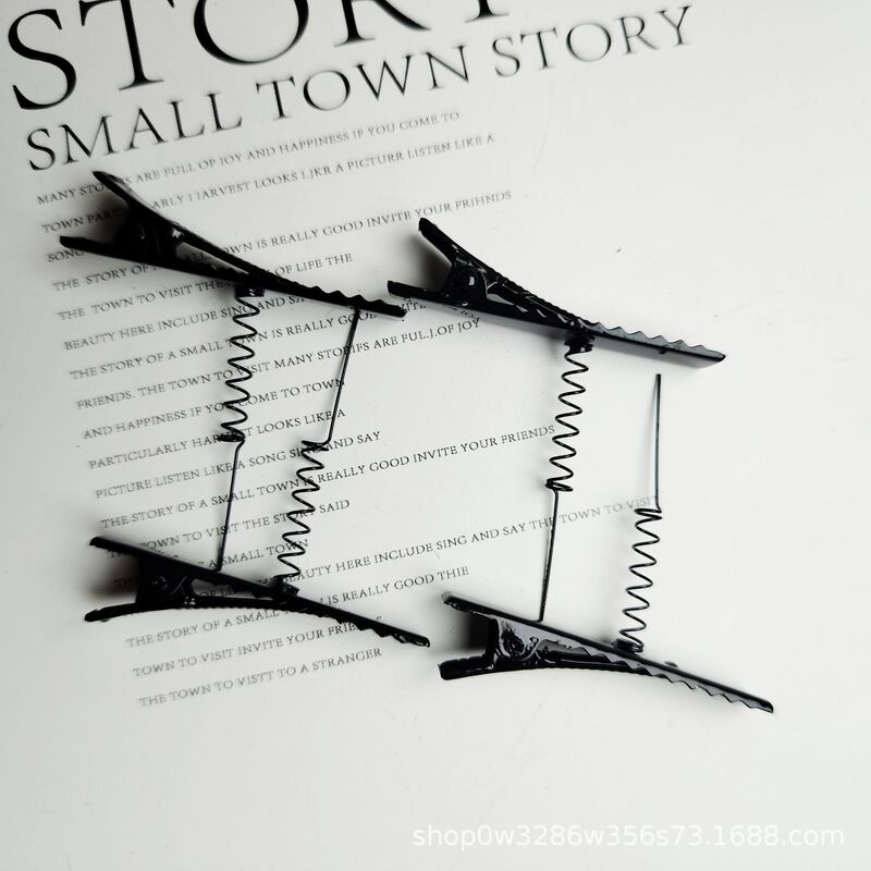 Small yellow duck spring clip metal hairpin accessories duckbill clip hairpin jewelry handmade black clip cross-border manufacturer