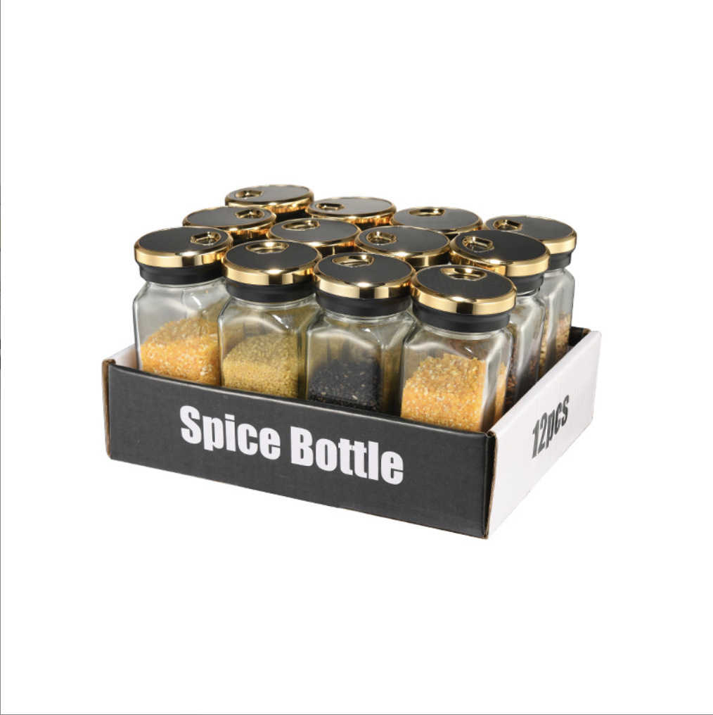 sellado a prueba de humedad peppermint condimento tanque condimento tanque condimento de vidrio de cocina caja de condimento doméstica set
