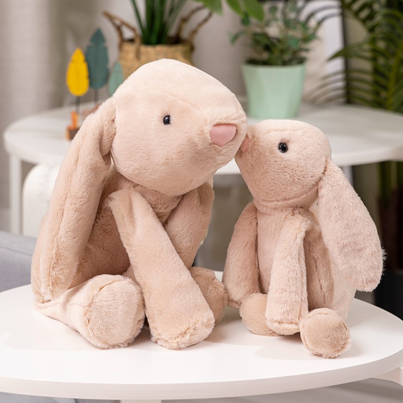 新款ins安抚长耳兔毛绒玩具可爱兔兔公仔儿童安抚布娃娃装饰摆件