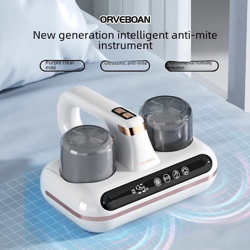 Cross-border small dual-cup home bed UV sterilizer wireless bed bug zapper ultrasonic true-swing vacuum cleaner