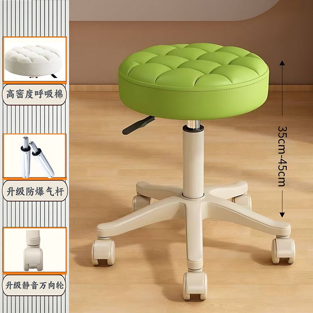 Taburete de elevación de poleas domésticas barbería simple taburete redondo rotativo de manicuría silla de elevación especial silla de bar rotativa image 13