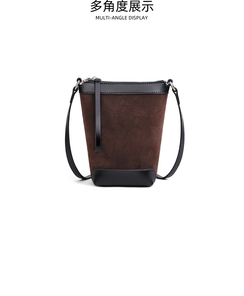 Túi bucket nữ đeo chéo kiểu mới mùa hè, chất liệu nhẹ, phong cách thời trang cao cấp — nâu chi tiết 17