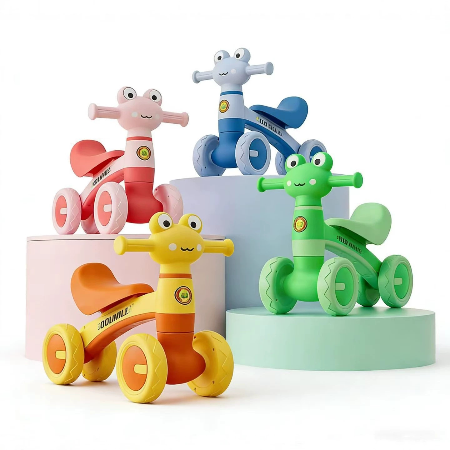 Montable de Equilibrio de 4 Ruedas para Bebé de Plástico Sin Pedales para Bebés