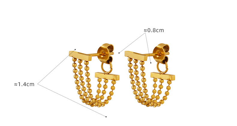 1 Pair Retro Geometric Titanium Steel Plating Earrings display picture 1