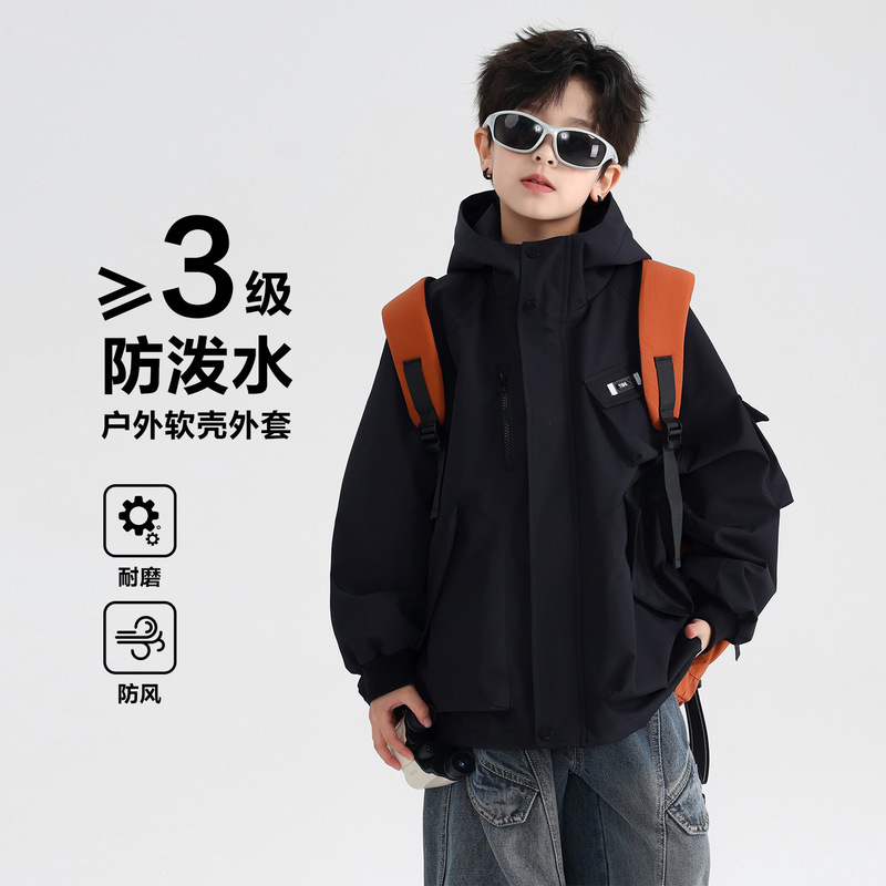 Boys' Clothing Outdoor Windproof Jacket 2025 New Style Youth Children's Spring Waterproof Sports Jacket Boys' Clothing Outdoor Windproof Jacket 2025 New Style Youth Children's Spring Waterproof Sports Jacket