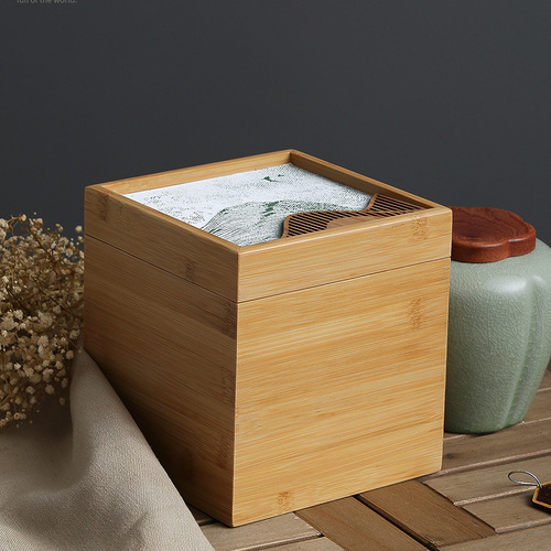 Yuanshan Spring Tea Ceramic Tea Can Packaging Box Empty Gift Box Longjing Green Tea Biluochun Bamboo Half Catty Bamboo Box