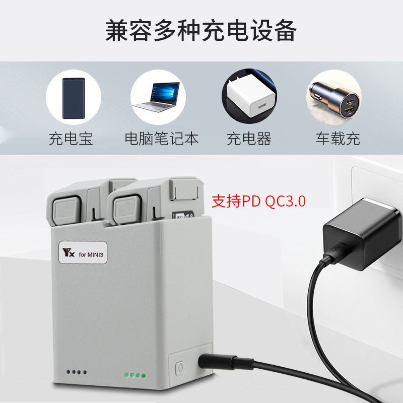 爱纳适用Mini 34PRO电池双向充电管家支持PD快充切换移动电源快充