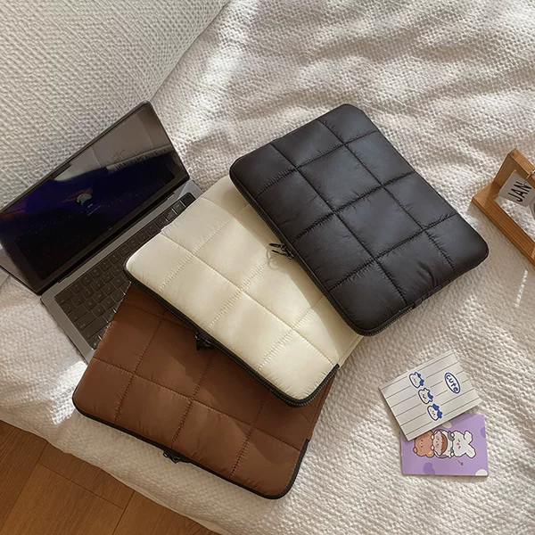 Inner Bag with Plaid Pattern, Computer Bag, Business Casual Padded Computer Inner Bag, Laptop iPad Tablet Handbag