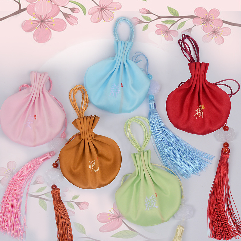 Ancient style blessing sachet car pendant storage bag Hanfu accessories sachet empty bag portable ancient style Hanfu purse