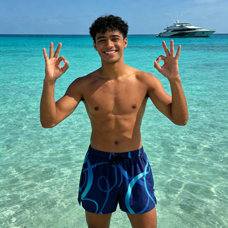 New men's shorts outdoor leisure sports beach pants summer men's swimming trunks loose spot multicolor wholesale