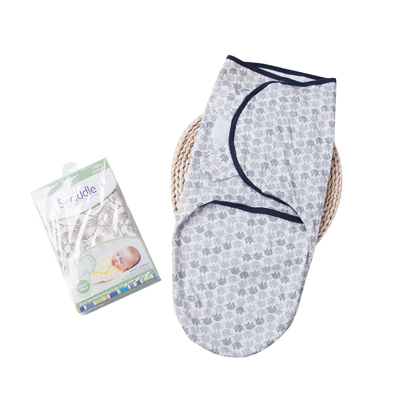 Baby's Anti-Scare Swaddling Newborn Baby Cushion Newborn Sleeping Bag Four Seasons Universal Class A Pure Cotton Wrapping Towel