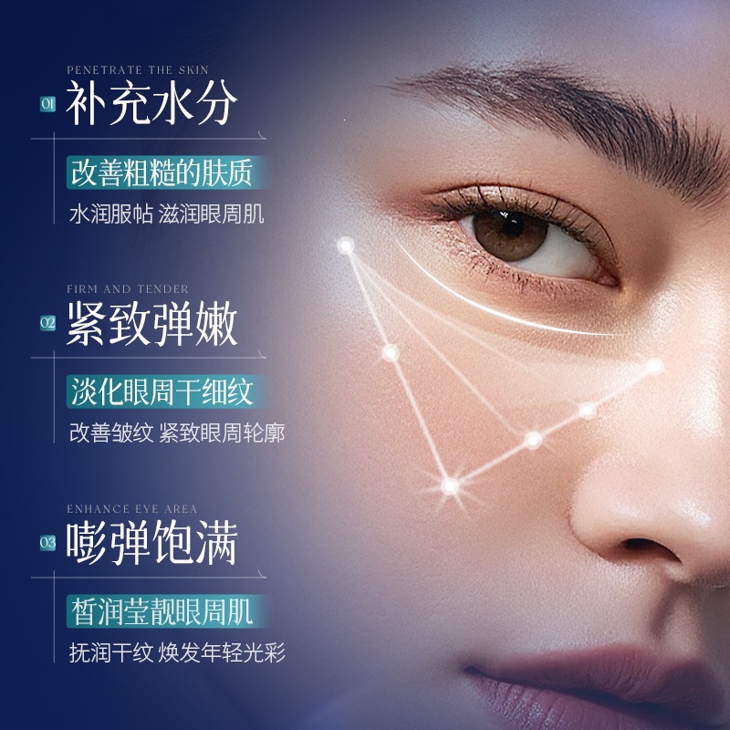 Imagen de belleza Bose debido a polipéptido rebote de máscara de ojos ligera pegamento humectante pegamento de ojos alrededor de los ojos venta directa fábrica