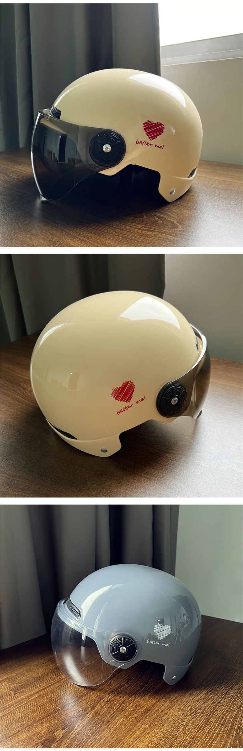 Electric Scooter Helmet, Summer Sunscreen, Harley Style, Universal