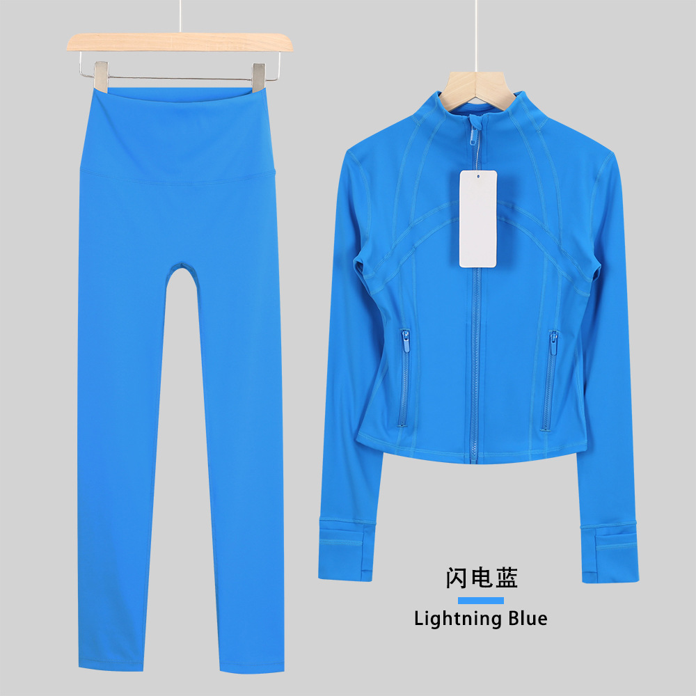 Lululacie chaqueta de cuello corto de nueve puntos chaqueta deportiva DF chaqueta chaqueta chaqueta de manga larga ropa de yoga de fitness para mujeres