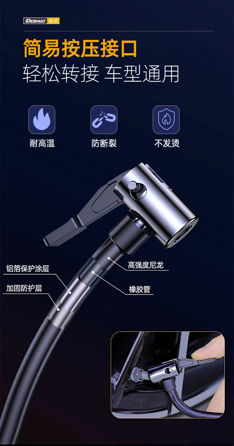 Car Inflator Portable Car Inflator Car Tire Outdoor Electric Inflator High Pressure Inflation