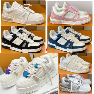 Pure Original High Version Trainer First Layer Cowhide Empty Rubber Chubby White Cement Loafers for Men and Women with Thick Soles for Height Increase