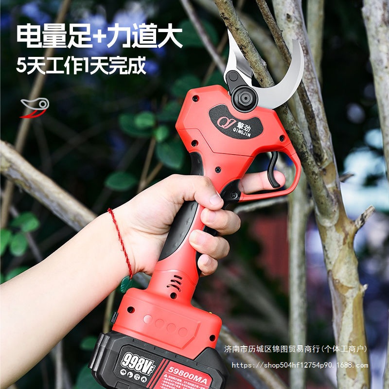 德国擎劲电动修枝剪刀果树充电式锂电剪刀剪树枝园艺园林修剪