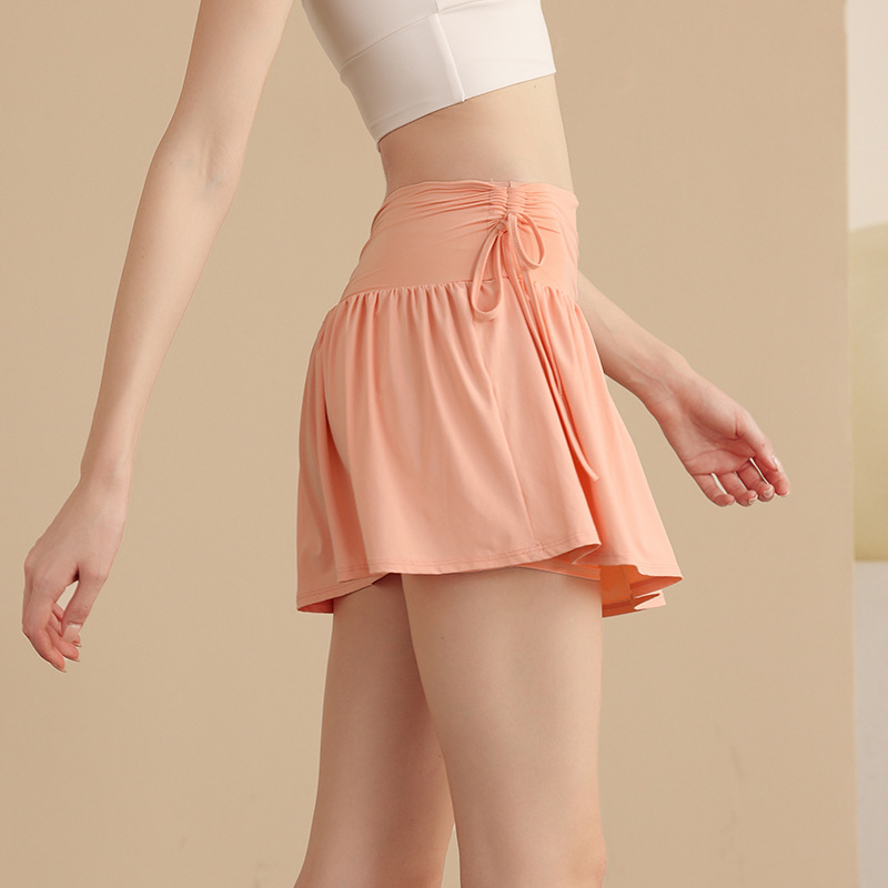 Cool Yoga Sports Skirt for Women, Quick-Drying Running Fitness Badminton Skirt, Half-Length Anti-Exposure Tennis Skirt Pants for Women