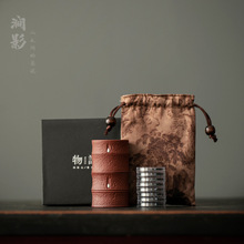 创意紫砂竹节香炉便携随身香薰炉家用室内摆件无黏香盘沉香檀香道