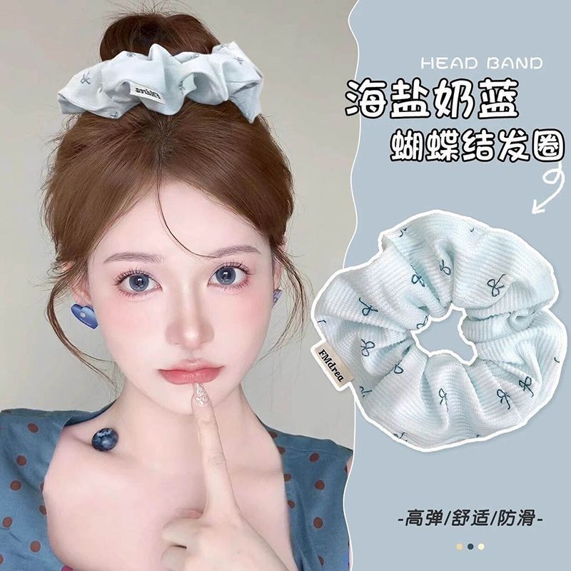 韓国風文学風中空花刺繍ヘアゴム女性用ハイエンドチェリーヘアロープ2025新スタイル|undefined