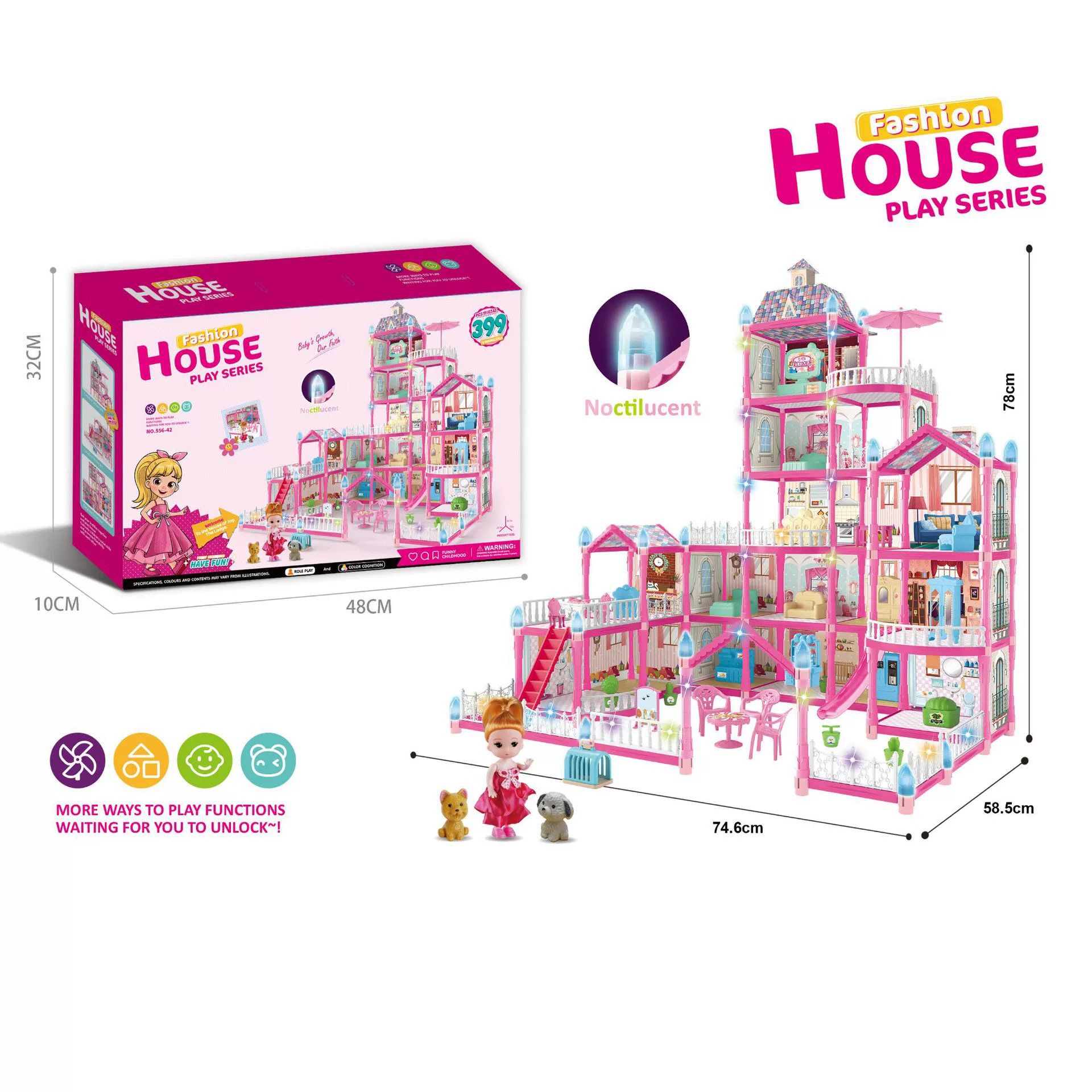 (Cross-border trading), family toy, doll house, castle, villa, constructor, new collection