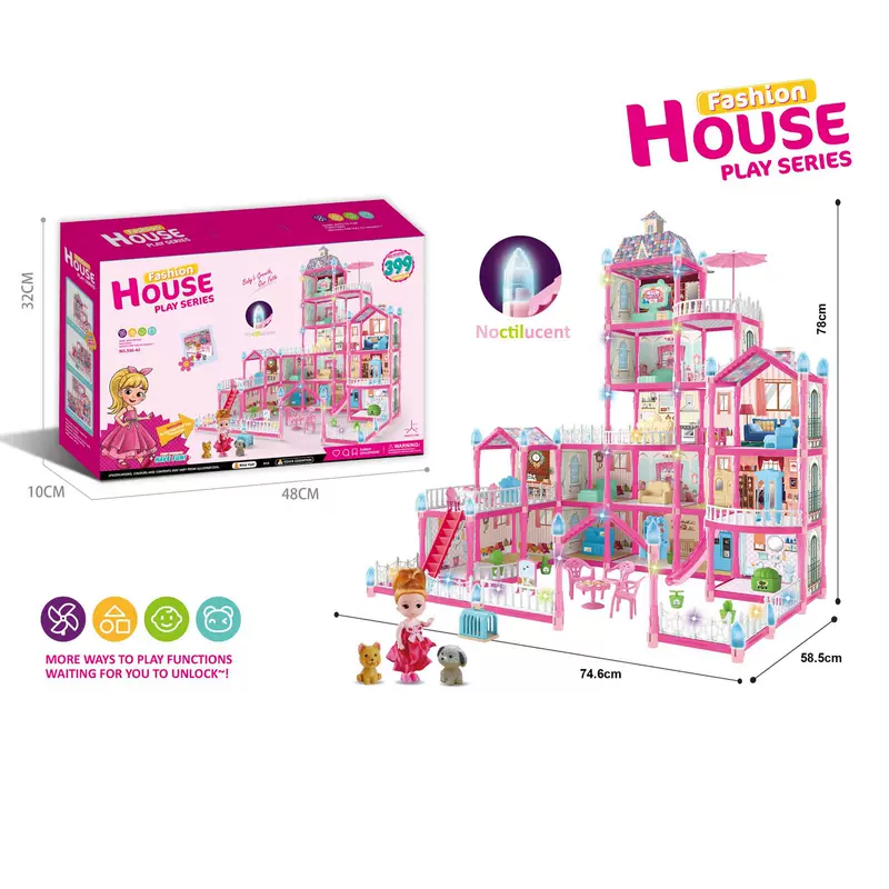 (Cross-border trading), family toy, doll house, castle, villa, constructor, new collection