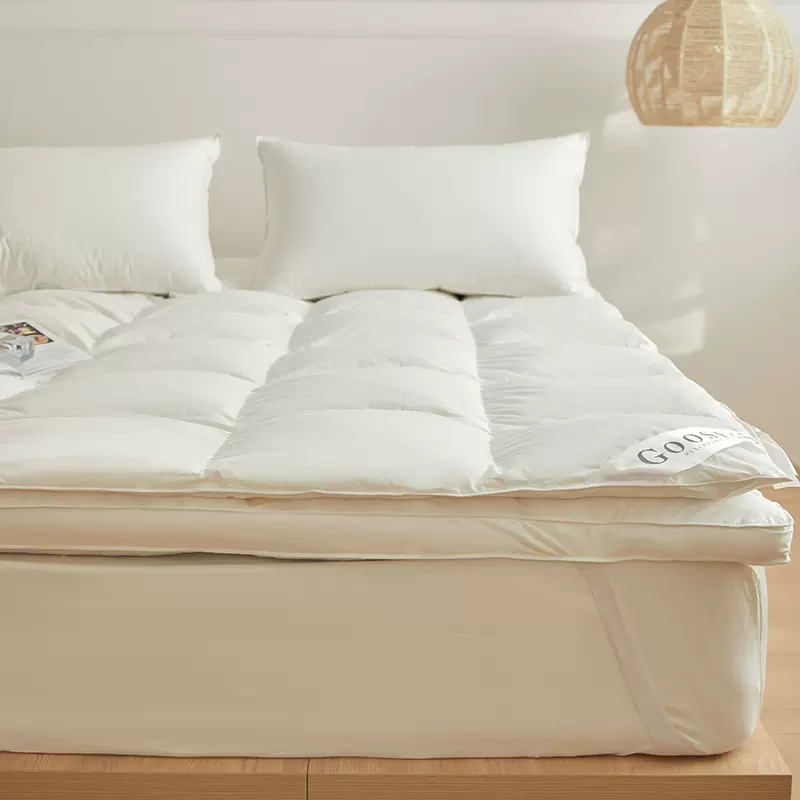 ​酒店同款8cm加厚双层羽绒羽毛床垫 高端全棉柔软保暖舒适床褥垫