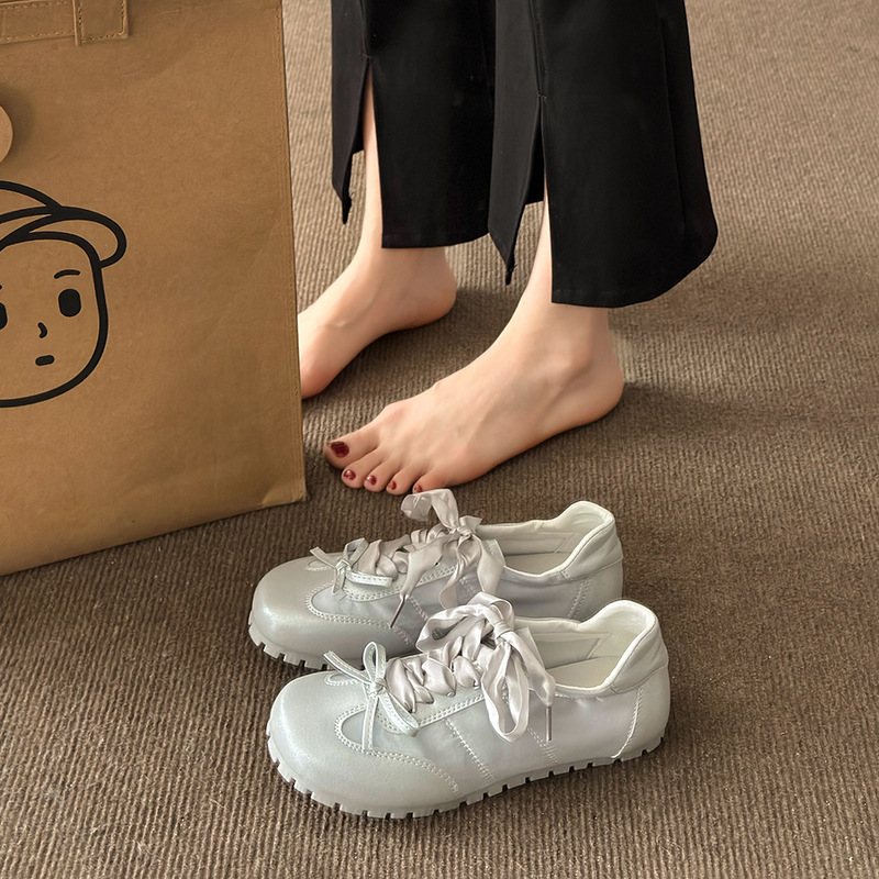 [Chaobunan] verano 2024 nuevo zapato de sola suave satin plano deportivo casual ballet zapatos de entrenamiento zapatos de mujer