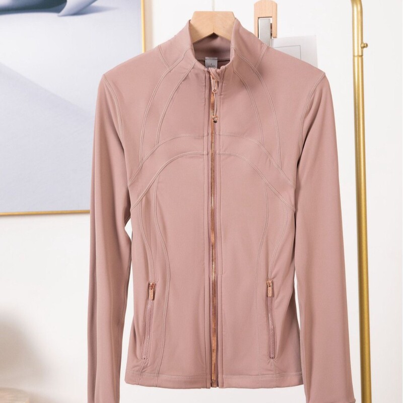 Lulu25 New Model Stand Collar Df Sports Fitness Spring and Summer Long-Sleeve Yoga Wear Slim Fit Sun Protection Jacket with Logo