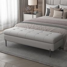 法式床尾凳现代卧室床脚凳床前沙发储物收纳床边长凳子床尾凳