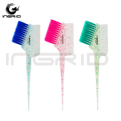 Heat oil comb hair tip transparent comb hair dye comb two-sided hair salon heat oil bowl dye brush care glitter hair dye brush