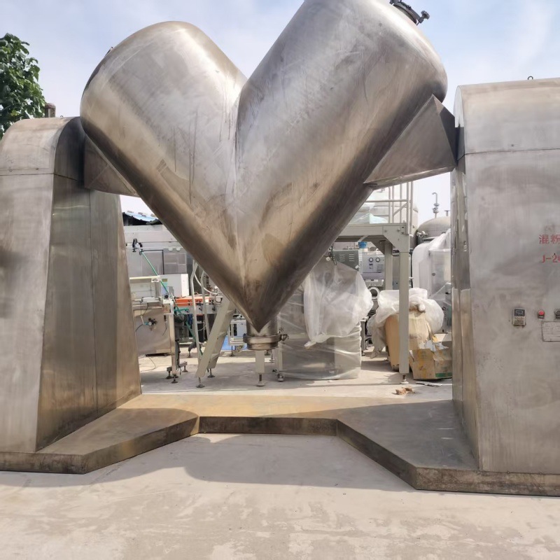 销售二手不锈钢V型混合机  立式真空混合设备  化工颗粒混料机