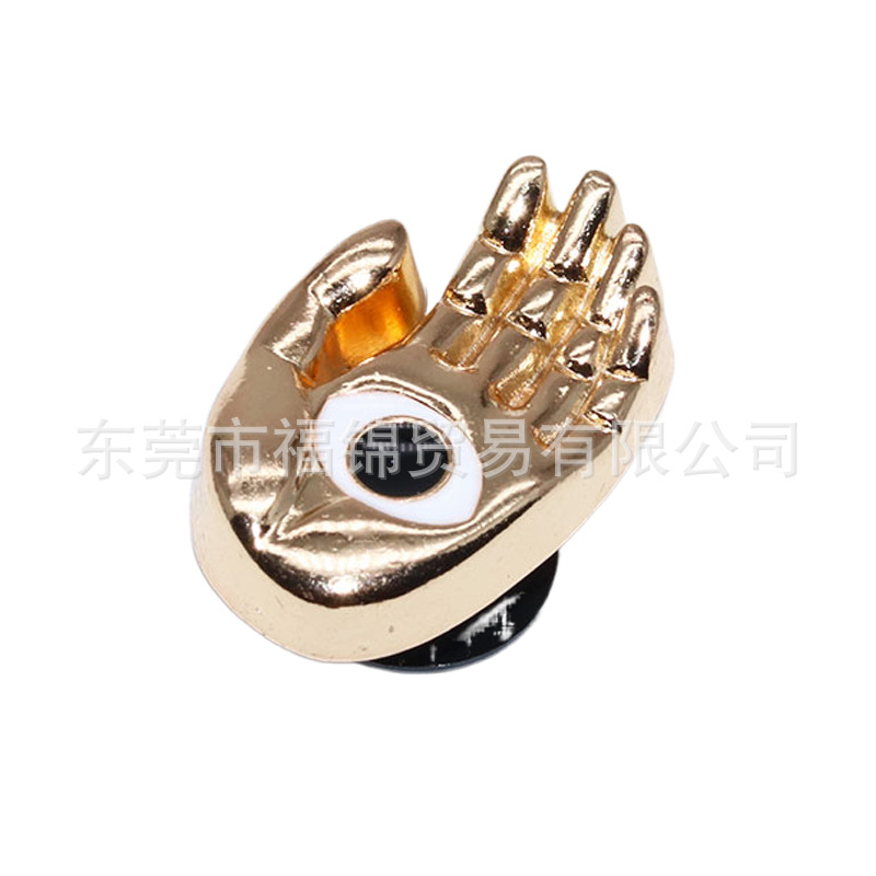 Nuevos accesorios de zapatos de hormigón, botones de zapatos de fruta metálica, accesorios de zapatos de flores del centro comercial