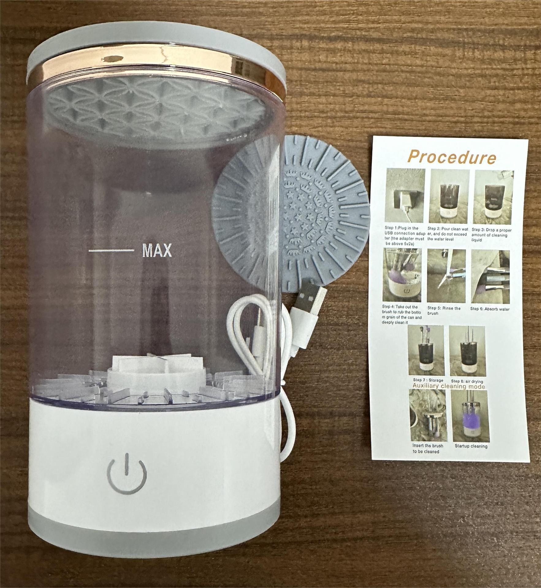 Transfronterizo cepillo de maquillaje limpiador perezoso cepillo de limpieza eléctrica lavado automático artefacto de maquillaje rápido secado nueva herramienta de maquillaje