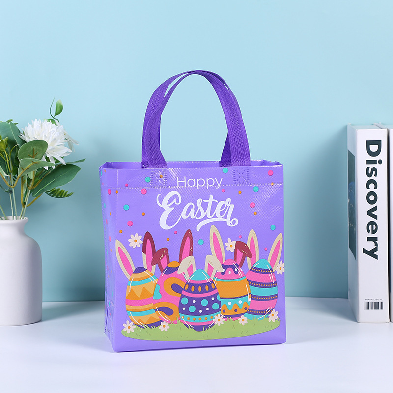 Transfronterizo en stock Bolsa de regalo de Pascua Bolso de dibujos animados no tejido Bolso de decoración de fiesta tridimensional grande traje