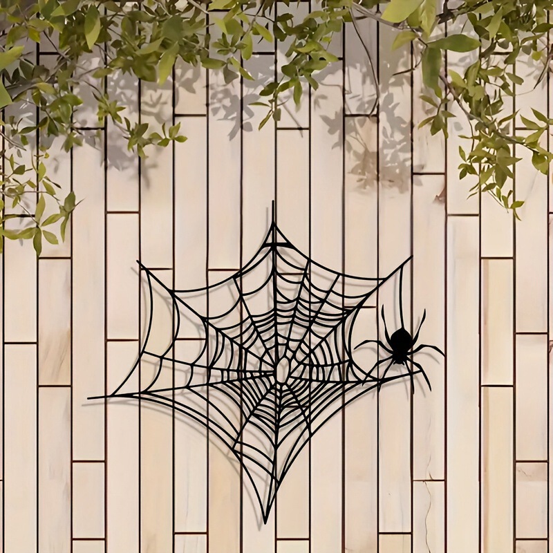 Cross-Border Temu Popular Halloween Decoration Iron Spider Silhouette Outdoor Garden Wall Decoration Metal Crafts Cross-Border Temu Popular Halloween Decoration Iron Spider Silhouette Outdoor Garden Wall Decoration Metal Crafts