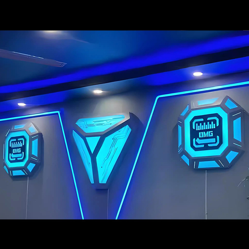 lámpara de módulo de videojuegos de ciudad de videojuegos de pared decoración de luces de internet café módulo de luces ktv pasillo de animación de ciudad de modelado de luces