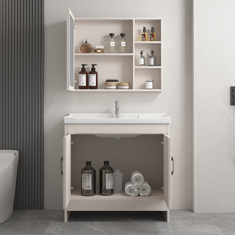 Cream-wind espacio de aluminio piso lavabo cerámica lavabo